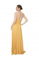 Open Back Sleeveless V-Neck A-Line Chiffon Bridesmaid Dress / Evening Dress Worcester