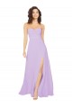 Low Back Lilac Sleeveless Sweetheart A-Line Chiffon Bridesmaid Dress / Evening Dress Worcester
