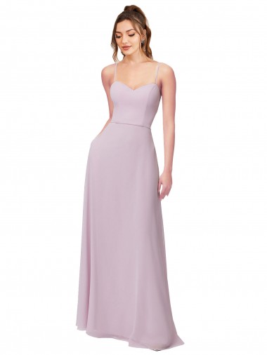Pink Glow Sleeveless Sweetheart A-Line Soft Chiffon Bridesmaid Dress Worcester