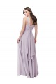 Low Back Pink Glow Sleeveless V-Neck A-Line Soft Chiffon Bridesmaid Dress Worcester