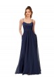 Low Back Sleeveless Scoop Neck A-Line Soft Chiffon & Lace Bridesmaid Dress Worcester