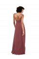 Criss Cross Open Back Sleeveless V-Neck Column Soft Chiffon Formal Evening Gown / Bridesmaid Dress Worcester