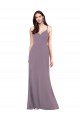 Criss Cross Open Back Sleeveless Sweetheart Column Soft Chiffon Formal Evening Gown / Bridesmaid Dress Worcester