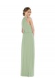 Sleeveless High Neck A-Line Soft Chiffon Semi Formal Evening Dress / Bridesmaid Dress Worcester