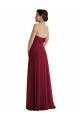 Low Back Sleeveless Strapless A-Line Soft Chiffon Formal Evening Gown / Bridesmaid Dress Worcester
