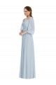 Puff Sleeves Off the Shoulder A-Line Soft Chiffon Formal Evening Gown / Bridesmaid Dress Worcester
