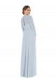 Keyhole Back Puff Sleeves Strapless A-Line Soft Chiffon Formal Evening Gown / Bridesmaid Dress Worcester