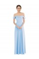 Sleeveless Off the Shoulder A-Line Soft Chiffon Formal Evening Gown / Bridesmaid Dress Worcester