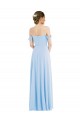 Sleeveless Off the Shoulder A-Line Soft Chiffon Formal Evening Gown / Bridesmaid Dress Worcester