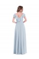 V-Back Sea Glass Sleeveless V-Neck A-Line Soft Chiffon Black Tie Evening Gown / Bridesmaid Dress Worcester