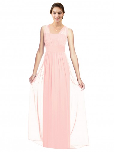 Sleeveless V-Neck A-Line Luxe Chiffon Bridesmaid Dress Worcester
