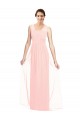 Sleeveless V-Neck A-Line Luxe Chiffon Bridesmaid Dress Worcester