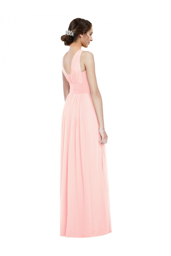 Sleeveless V-Neck A-Line Luxe Chiffon Bridesmaid Dress Worcester
