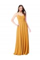 Saffron Sleeveless V-Neck A-Line Soft Chiffon Formal Dress / Bridesmaid Dress Worcester