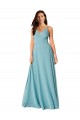 Turquoise Sleeveless V-Neck A-Line Soft Chiffon Bridesmaid Dress Worcester