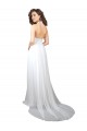 Low Back Sleeveless V-Neck A-Line Soft Chiffon Beach Wedding Dress Worcester