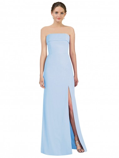 Low Back Sleeveless Strapless Trumpet Soft Chiffon Black Tie Evening Gown / Bridesmaid Dress Worcester
