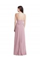 Low Back Sleeveless Halter Neck A-Line Chiffon Bridesmaid Dress / Evening Dress Worcester