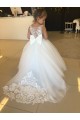 Sleeveless Sweetheart Ball Gown Tulle & Lace Flower Girl Dresses Worcester