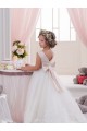 V-Back Sleeveless Bateau Neck Ball Gown Tulle & Lace Flower Girl Dresses Worcester