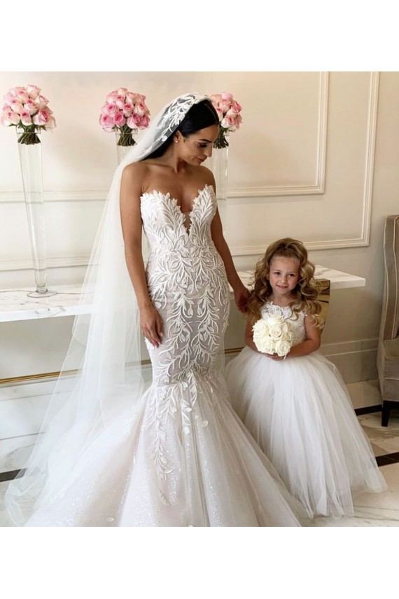 Sleeveless Bateau Neckline Ball Gown Tulle & Lace Flower Girl Dress Worcester