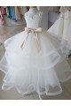 Sleeveless High Neck Ball Gown Tulle & Lace Flower Girl Wedding Dress Worcester