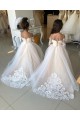 Long Sleeves Sweetheart Ball Gown Tulle & Lace Little Flower Girl Dress Worcester