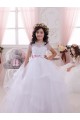 Short Sleeves Sweetheart Ball Gown Tulle & Lace Little Flower Girl Dress Worcester