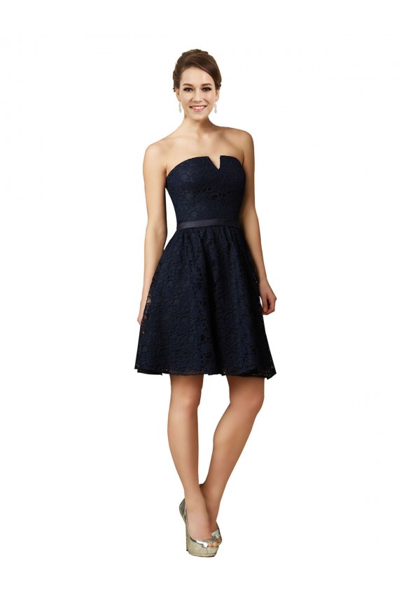 Sleeveless V-Neck A-Line Lace Bridesmaid Dress Worcester