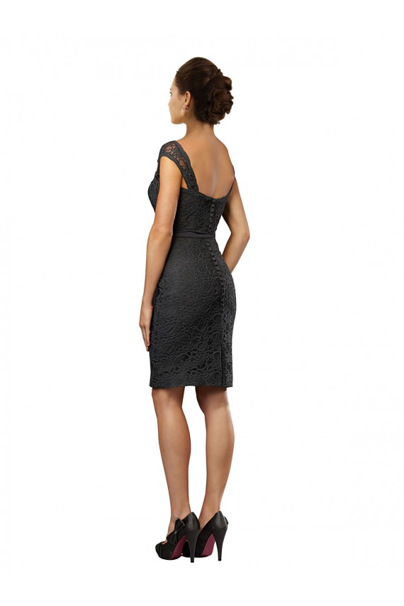 Sleeveless Off the Shoulder A-Line Soft Chiffon & Lace Bridesmaid Dress Worcester