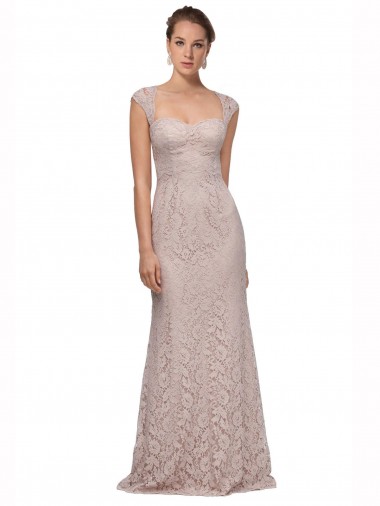Cap Sleeves Sweetheart Mermaid Lace Bridesmaid Dress / Formal Dress Worcester