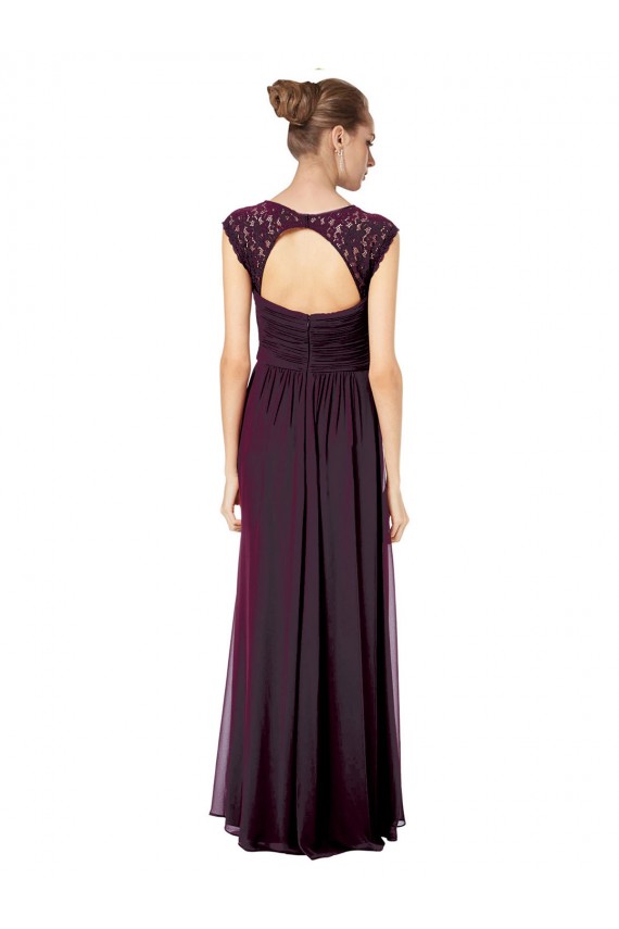 Keyhole Back Sleeveless Sweetheart A-Line Soft Chiffon & Lace Formal Dress / Bridesmaid Dress Worcester