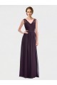 V-Back Sleeveless V-Neck A-Line Chiffon & Lace Bridesmaid Dress / Evening Dress Worcester