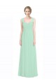 Keyhole Back Mint Green Sleeveless Sweetheart A-Line Soft Chiffon & Lace Bridesmaid Dress Worcester