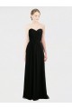 Low Back Black Sleeveless Sweetheart A-Line Soft Chiffon & Lace Bridesmaid Dress Worcester