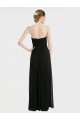 Low Back Black Sleeveless Sweetheart A-Line Soft Chiffon & Lace Bridesmaid Dress Worcester