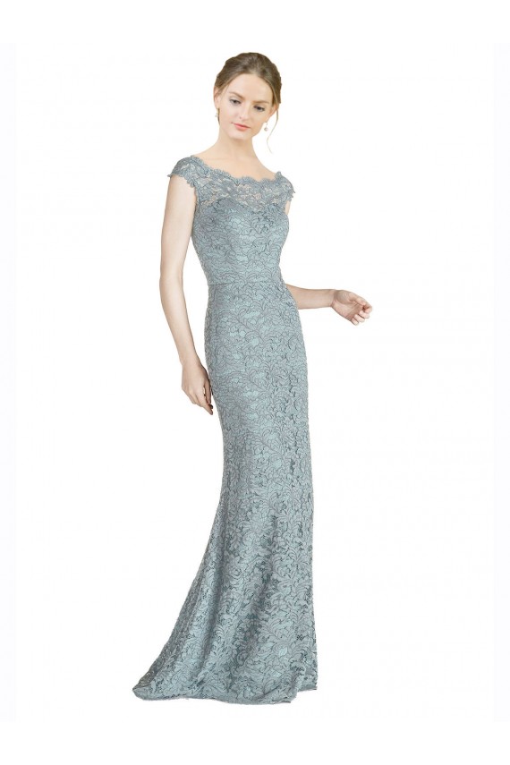 Cap Sleeves Off the Shoulder Mermaid Lace Prom Dress / Bridesmaid Dress Worcester