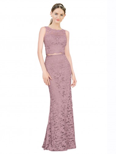 Sleeveless Illusion Neck Mermaid Lace Prom Dresses Worcester