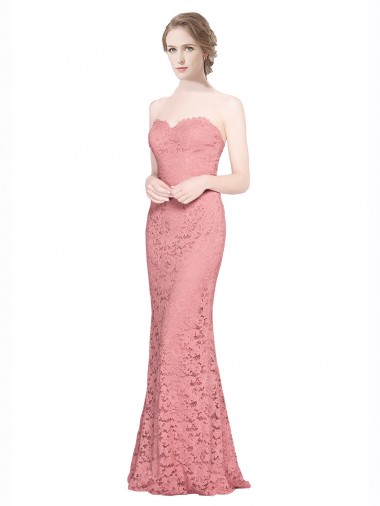 Sleeveless Sweetheart Mermaid Lace Formal Dress / Bridesmaid Dress Worcester