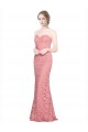 Sleeveless Sweetheart Mermaid Lace Formal Dress / Bridesmaid Dress Worcester