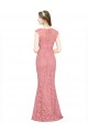 Salmon Sleeveless Sweetheart Mermaid Lace Prom Dress / Bridesmaid Dress Worcester
