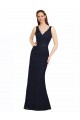 Open Back Sleeveless V-Neck Sheath Lace Bridesmaid Dress Worcester