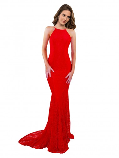 Open Back Sleeveless High Neck Mermaid Lace Evening Gown / Prom Dress / Bridesmaid Dress Worcester