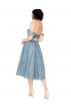 Keyhole Back Sleeveless Off the Shoulder A-Line Lace Bridesmaid Dress Worcester