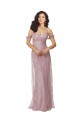 Criss Cross Back Sleeveless Off the Shoulder A-Line Lace Bridesmaid Dress Worcester