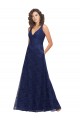 Low Back Sleeveless V-Neck A-Line Lace Bridesmaid Dress Worcester