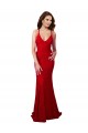 Low Back Sleeveless V-Neck Mermaid Lace Formal Dress / Bridesmaid Dress Worcester