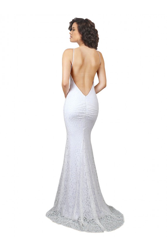 Backless Sleeveless High Neck Mermaid Lace Wedding Dress Worcester