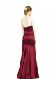 Burgundy Sleeveless Sweetheart Mermaid Satin Bridesmaid Dress Worcester