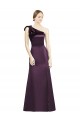 Grape Sleeveless One Shoulder Mermaid Satin Bridesmaid Dress Worcester